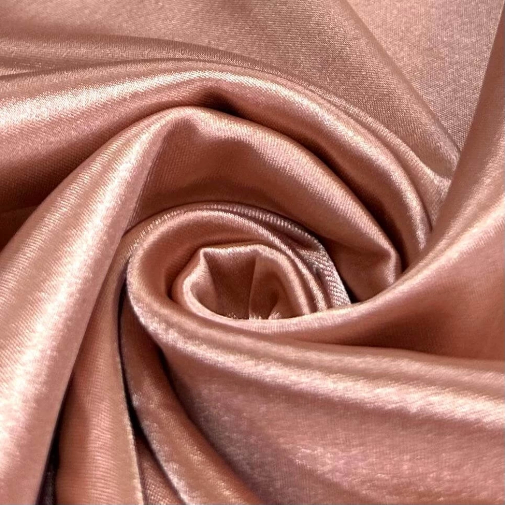 TECIDO CETIM ELASTANO-100cmX150cmL-97%P/03%E-ROSÉ CHAMPANHE