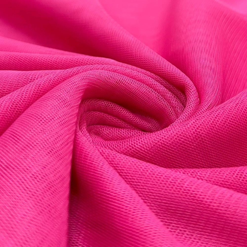 TECIDO  MALHA MICROTULE 100%POL/150l - PINK  (66460)