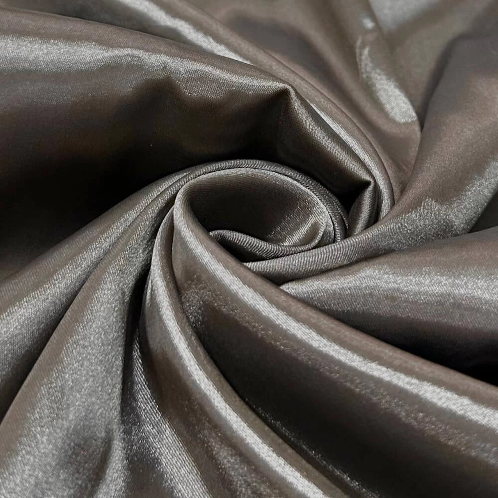 TECIDO CETIM ELASTANO-97%POL 03%ELAST - MARROM ESCURO/MOCHA MOUSSE (43211)