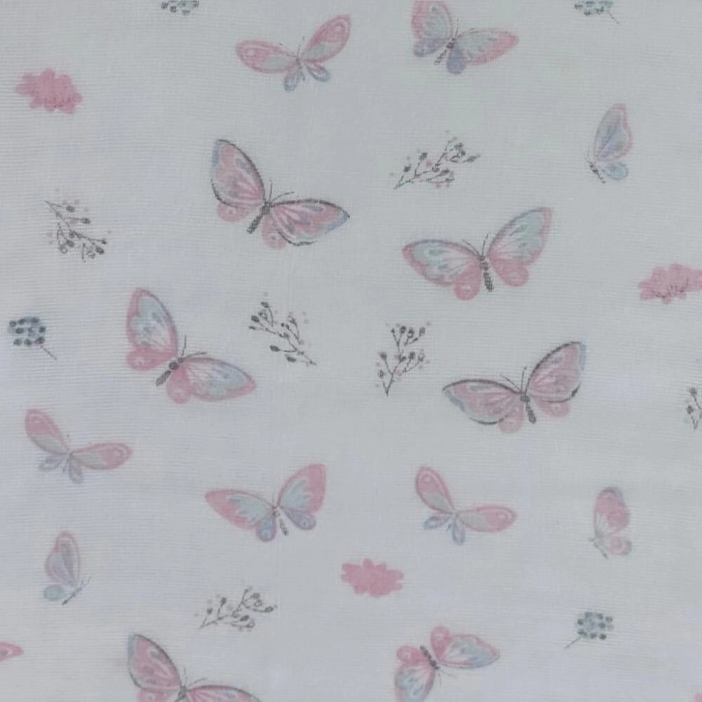 FRALDA PAPI ESTAMPADA |BORBOLETA| 080X080 -100% ALG - 964