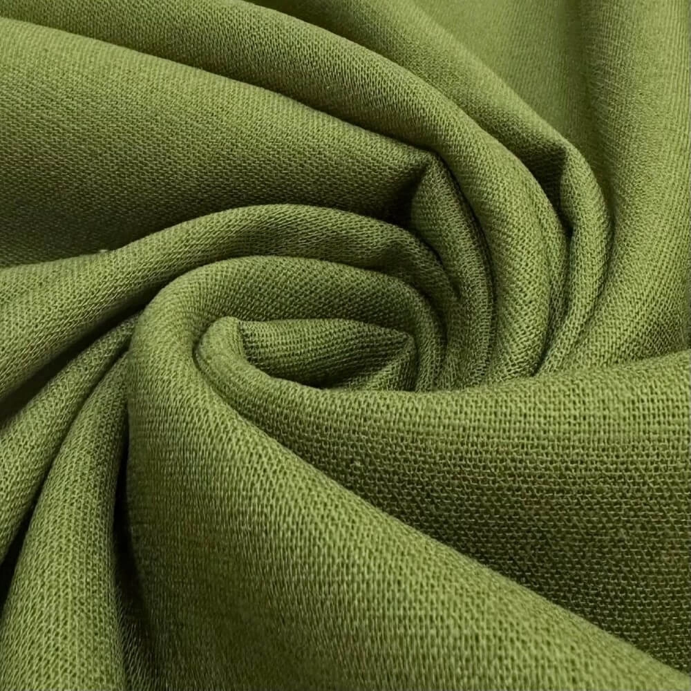 TECIDO LINHO C/ LYCRA-145L - 30%LIN/68%VIS/02%ELAST -verde oliva (021133)