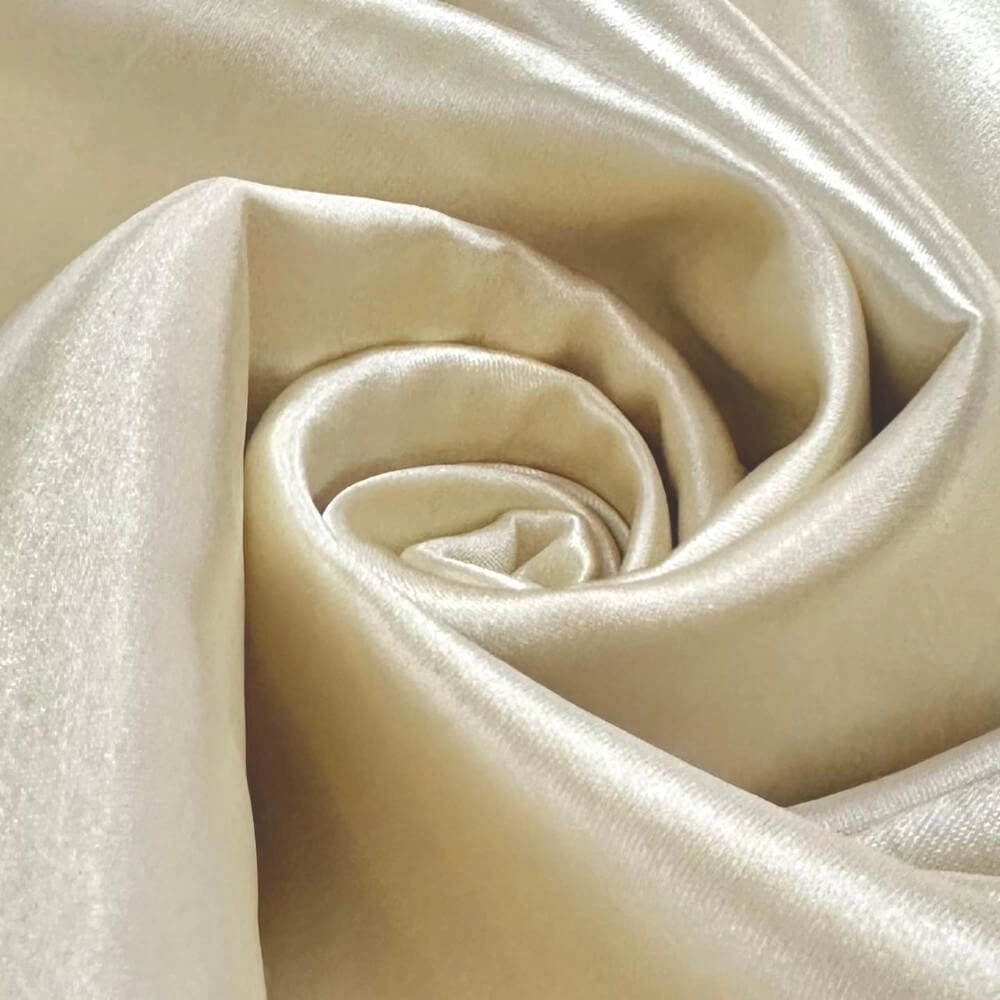 TECIDO CETIM ELASTANO-97%POL 03%ELAST/150L - AREIA CLARO (432152)