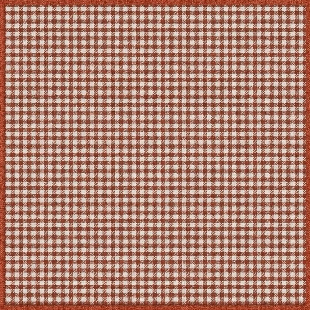 ALFAIATARIA LÃZINHA PIED POULE -100cmX150cmL-Fibras*-TERRACOTA