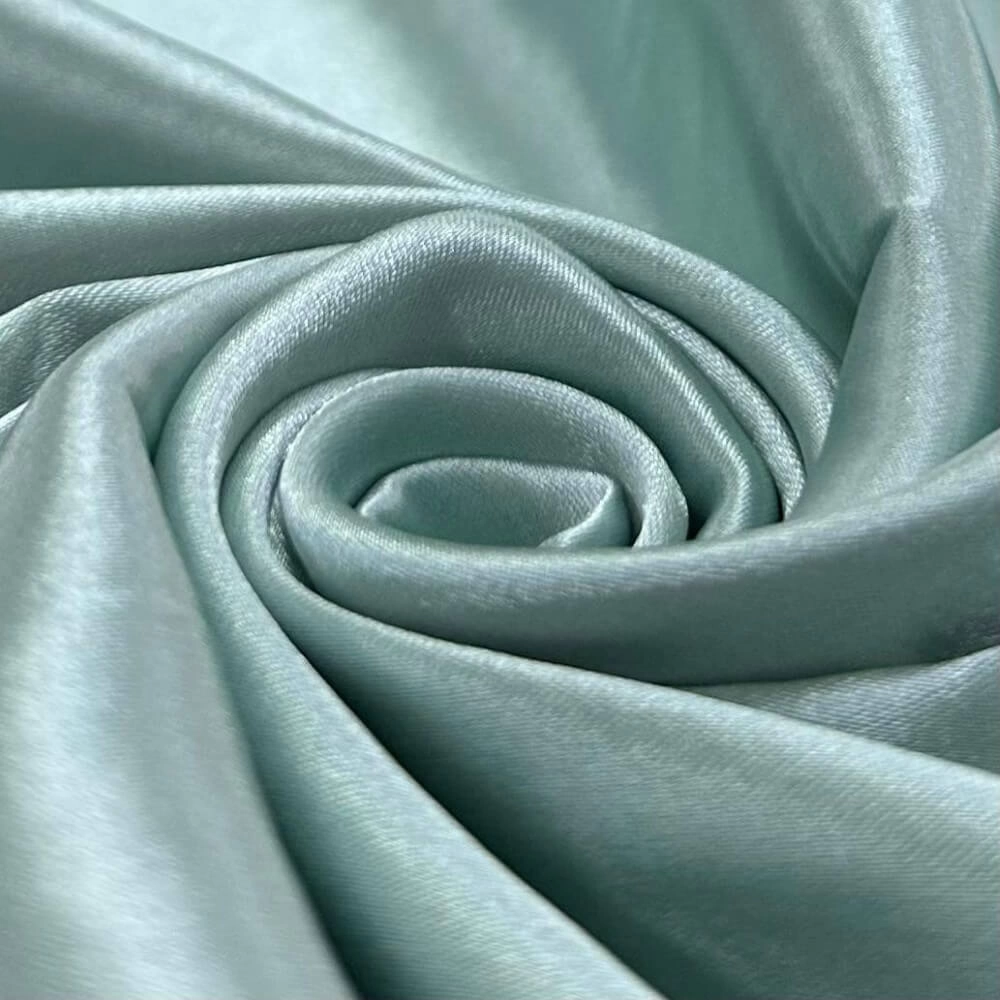 TECIDO CETIM ELAST 100cmX150cmL-97%POL/03%ELAS -VERDE MENTA