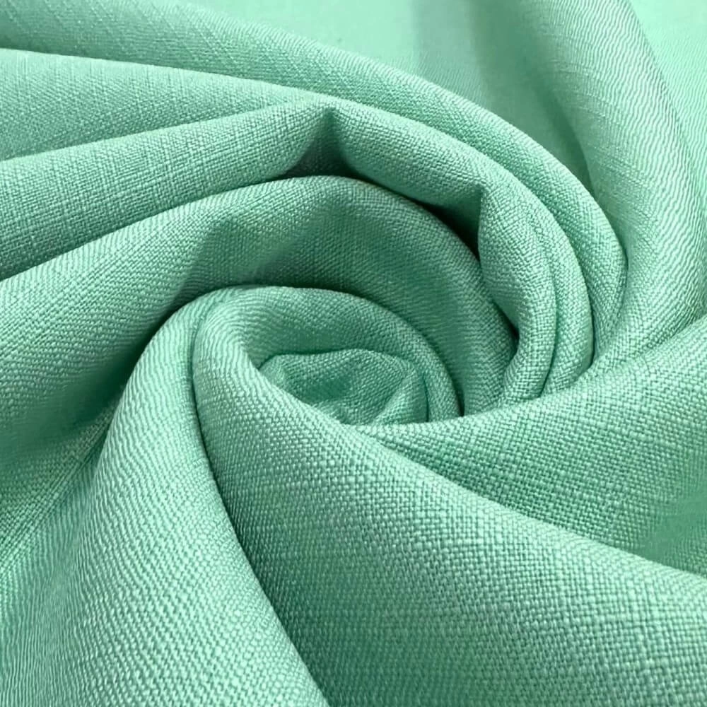 TECIDO LINHO RUSTICO - 100cmX150cm-100%POL  - VERDE ÁGUA