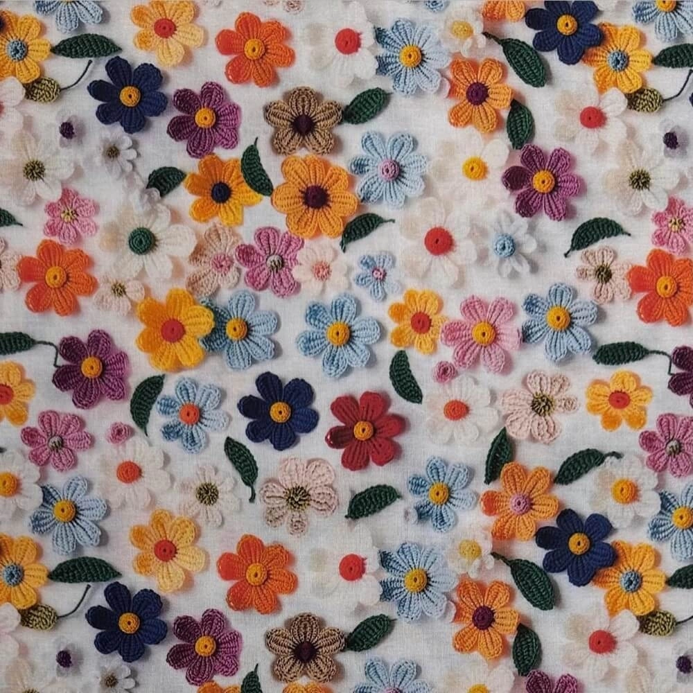 TRICOLINE FLORAL DIGITAL |GAIA 3D |100cmX150cmL - 100% ALG