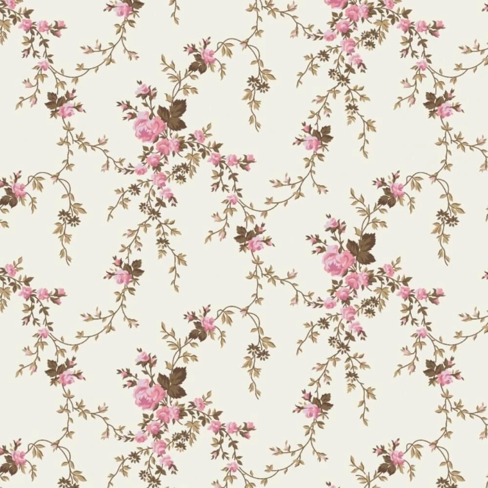 TECIDO TRICOLINE FLORAL |sarah| 100cmX 150cmL-100% ALG