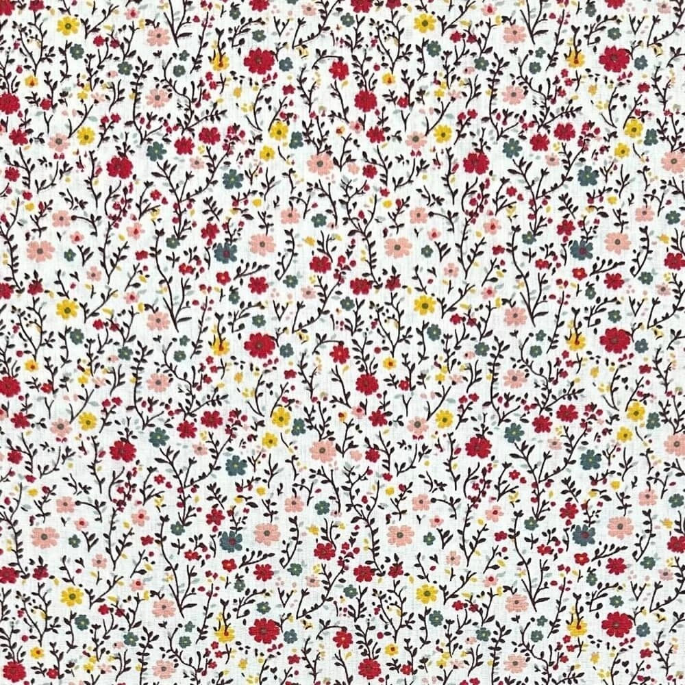 TRICOLINE FLORAL DIG |LIBERTY| VINTAGE-100cmX150cmL-100% ALG
