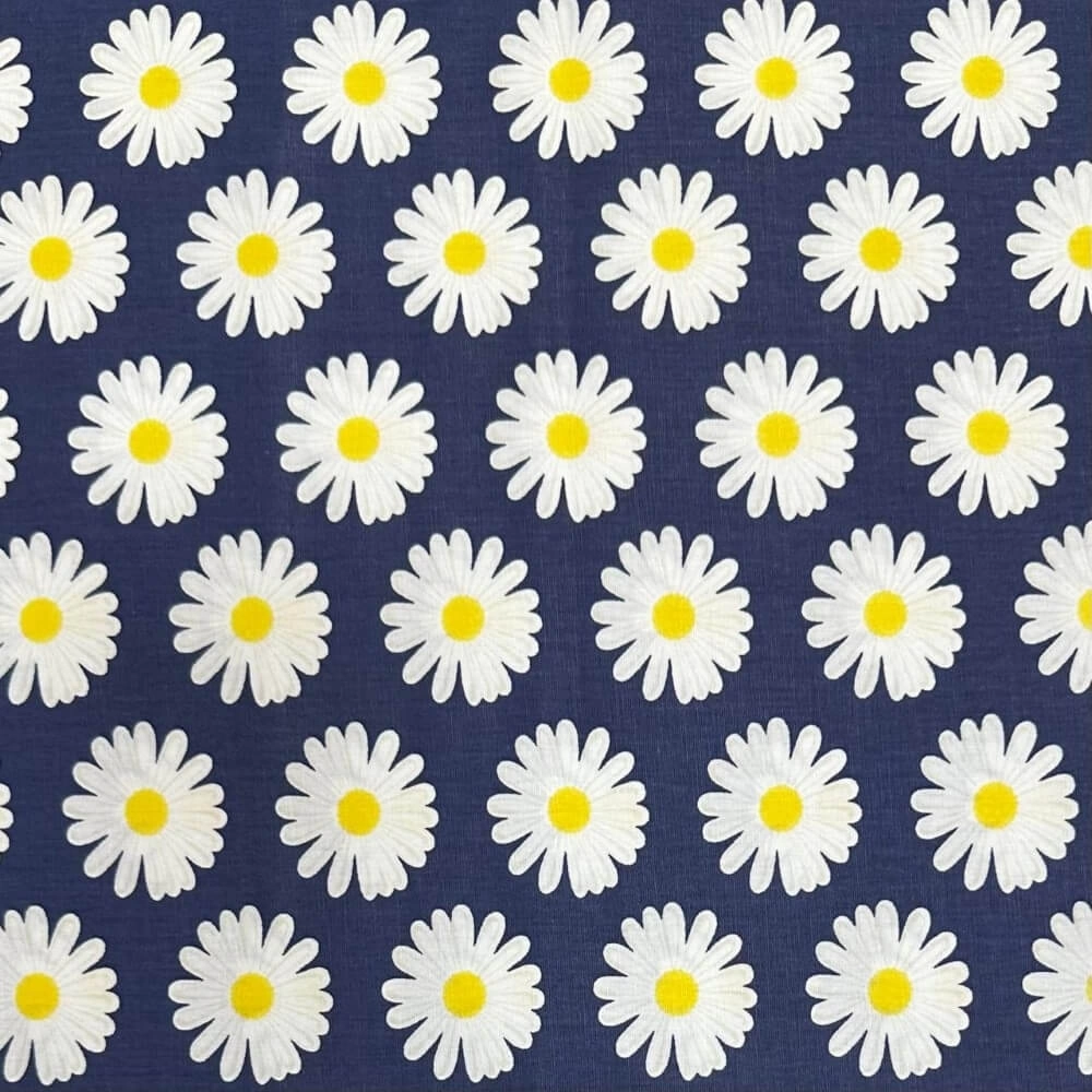 TECIDO TRICOLINE FLORAL MARGARIDA -100cmX150cmL-100% ALG