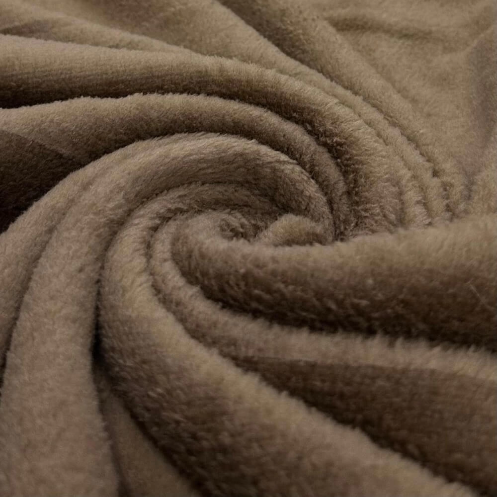 PELÚCIA FLEECE LISA |LÃ| 100cmX150cmL-100% POL- MARROM CLARO